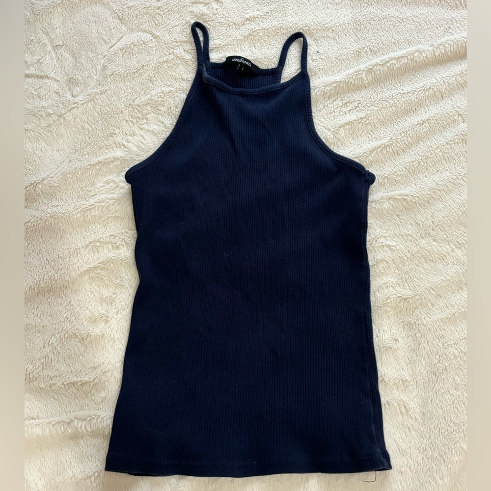 Dark Blue Halter Top Tank Top